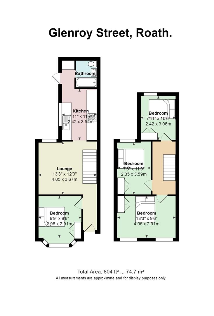 Floorplan for Glenroy Street, Roath